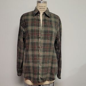 GAP Dark Plaid Shirt, 100% Cotton